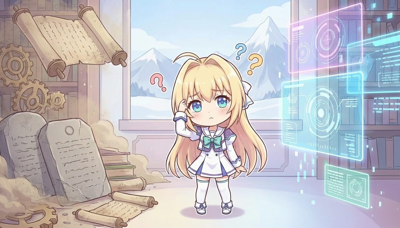 忙しい指揮官必見！毎日15分！？で差がつく「最適な10個の日課」を考える指揮官のイラスト