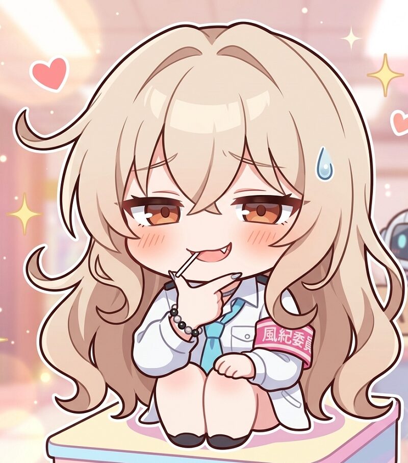 気怠げな表情で警棒を弄ぶ、ダウナーギャルなカリナ・ジェンティーレ